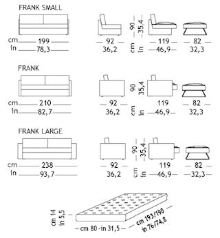 Dimensioni Frank di Milano Bedding