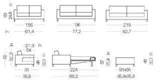 Dimensioni James di Milano Bedding